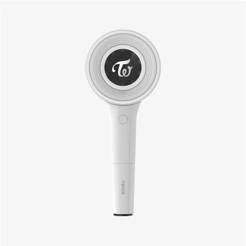 Lightstick TWICE Candybong Infinity blanc avec le logo du groupe